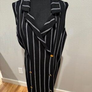 ALMOST FAMOUS BLACK PINSTRIPE WOMEN'S DRESS